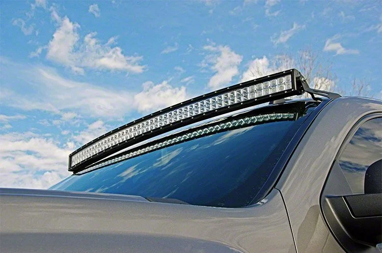 Rough Country Offroad 50-Inch Curved LED Light Bar Upper Windshield Mounting Brackets (07-14 Silverado 2500 HD)