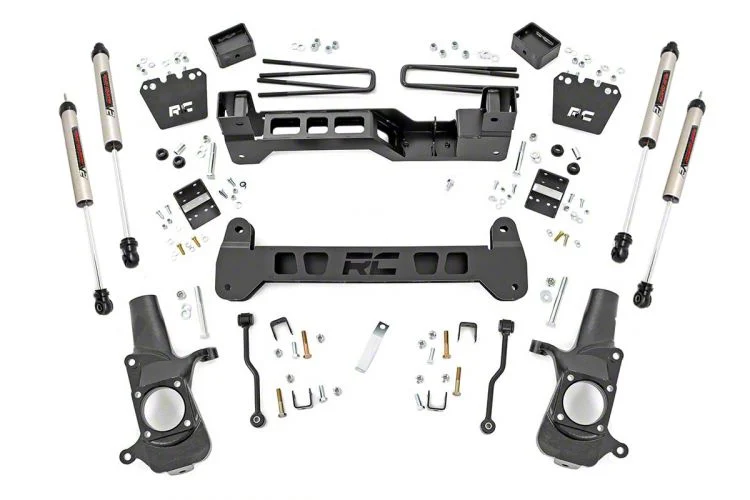 Rough Country Suspension 6-Inch Suspension Lift Kit with V2 Monotube Shocks (07-10 2WD Silverado 2500 HD)
