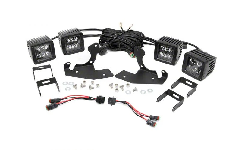 Rough Country Offroad Black Series LED Fog Light Kit (11-14 Silverado 2500 HD)