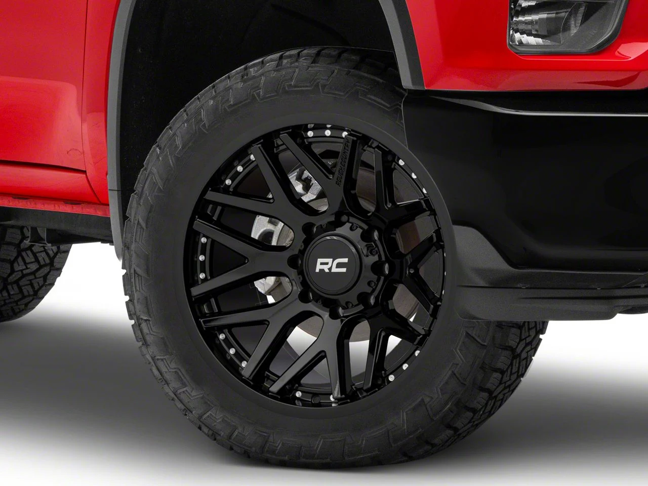 Rough Country 95 Series Gloss Black 8-Lug Wheel; 22x10; -19mm Offset (20-26 Silverado 2500 HD)