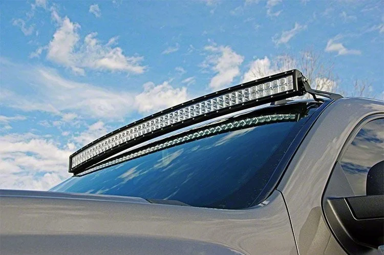 Rough Country Offroad 50-Inch Curved LED Light Bar Upper Windshield Mounting Brackets (07-14 Silverado 3500 HD)