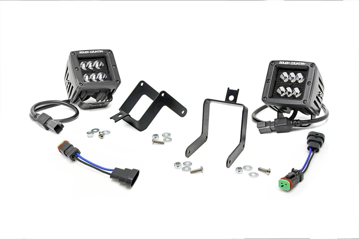 Rough Country Offroad Black Series LED Fog Light Kit (11-16 F-250 Super Duty)
