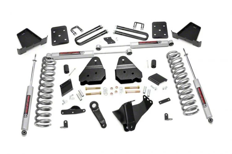 Rough Country Suspension 4.50-Inch Suspension Lift Kit with Premium N3 Shocks (15-16 4WD 6.7L Powerstroke F-250 Super Duty w/o Factory Overload Springs)