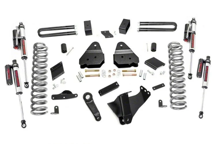 Rough Country Suspension 4.50-Inch Suspension Lift Kit with Vertex Reservoir Shocks (11-14 4WD 6.7L Powerstroke F-250 Super Duty w/o Factory Overload Springs)
