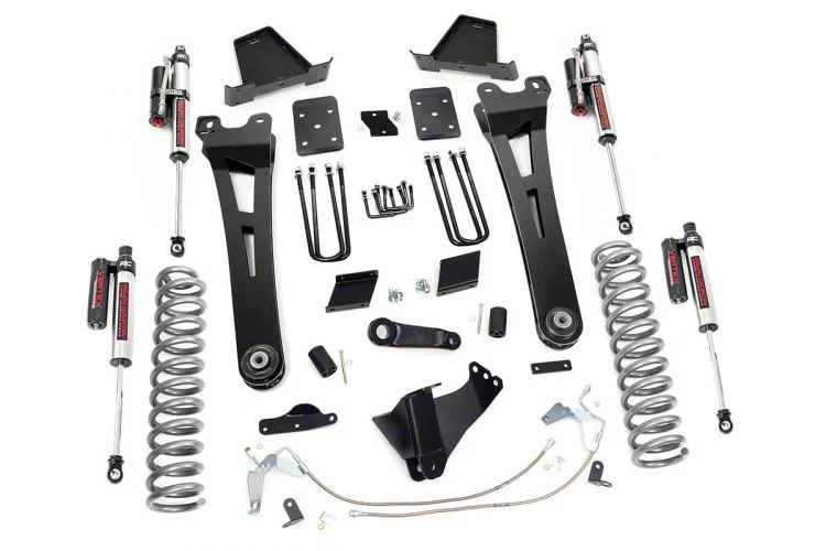 Rough Country Suspension 6-Inch Radius Arm Suspension Lift Kit with Vertex Reservoir Shocks (11-14 4WD 6.7L Powerstroke F-250 Super Duty w/ Factory Overload Springs)