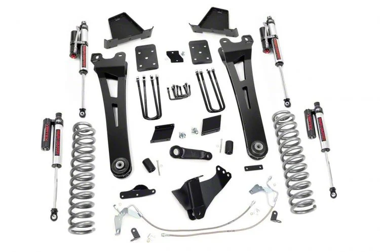 Rough Country Suspension 6-Inch Radius Arm Suspension Lift Kit with Vertex Reservoir Shocks (15-16 4WD 6.7L Powerstroke F-250 Super Duty w/o Factory Overload Springs)