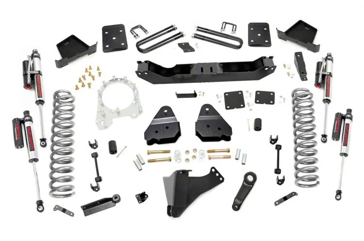 Rough Country Suspension 6-Inch Suspension Lift Kit with Vertex Reservoir Shocks (17-22 4WD 6.7L Powerstroke F-250 Super Duty w/ 3.50-Inch Rear Axle & w/ Factory Overload Springs)