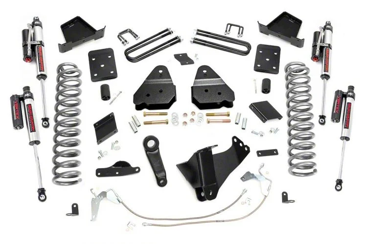 Rough Country Suspension 6-Inch Suspension Lift Kit with Vertex Reservoir Shocks (11-14 4WD 6.2L F-250 Super Duty w/o Factory Overload Springs)