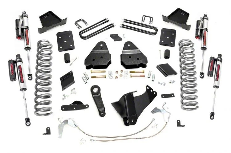 Rough Country Suspension 6-Inch Suspension Lift Kit with Vertex Reservoir Shocks (15-16 4WD 6.2L F-250 Super Duty w/ Factory Overload Springs)