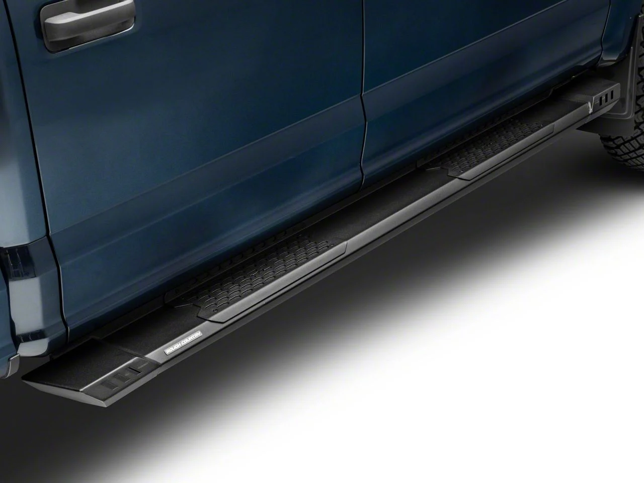 Rough Country HD2 Running Boards; Black (17-26 F-250 Super Duty SuperCrew)