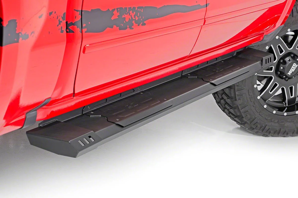 Rough Country HD2 Running Boards; Black (11-16 F-250 Super Duty SuperCrew)