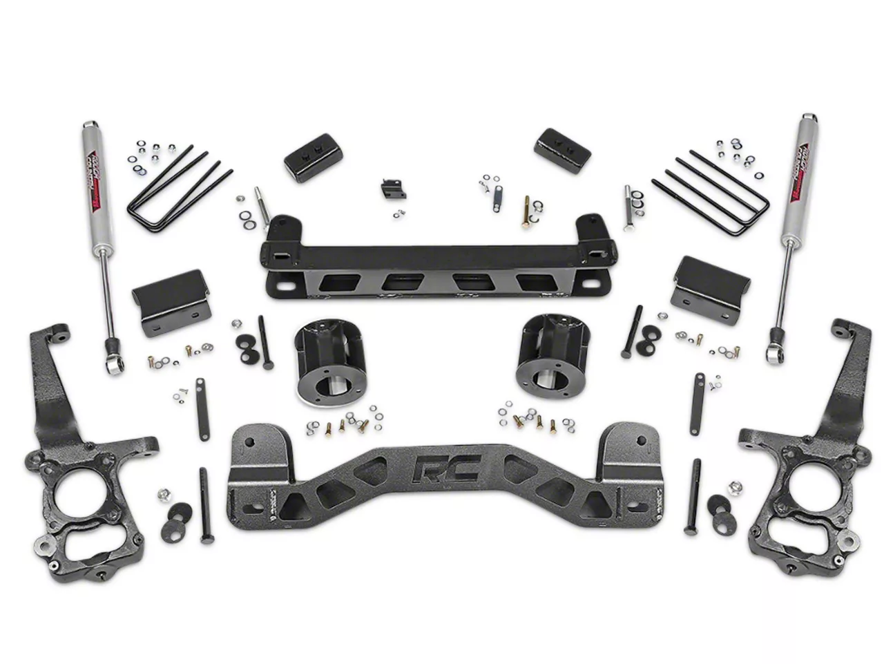 Rough Country Suspension 4-Inch Suspension Lift Kit with Shocks (15-20 2WD F-150)