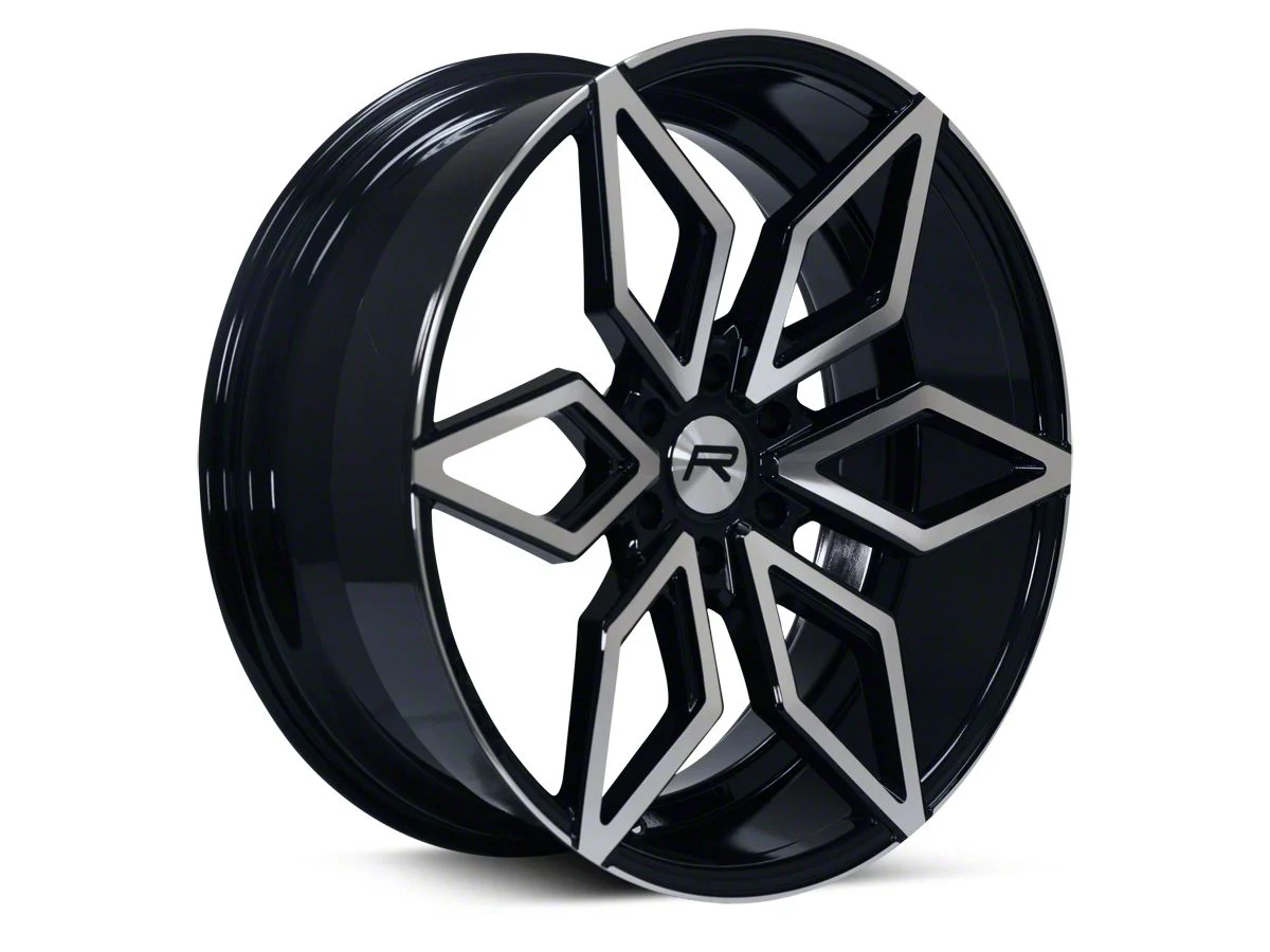 Rovos Wheels Kimberley Black Machined 6-Lug Wheel; 24x10; 25mm Offset (15-20 F-150)