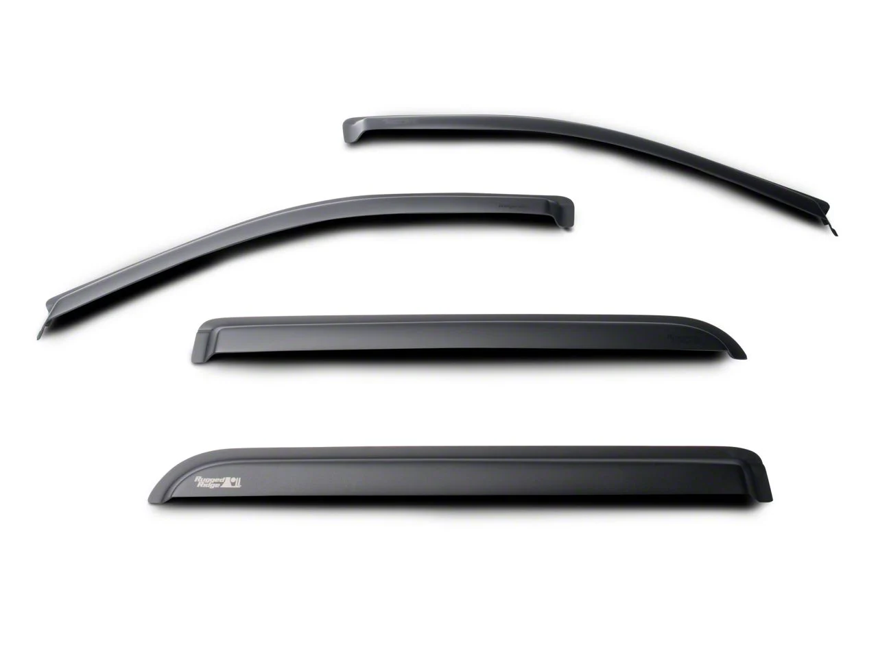 Rugged Ridge Front and Rear Window Visors; Matte Black (04-08 F-150 SuperCrew)