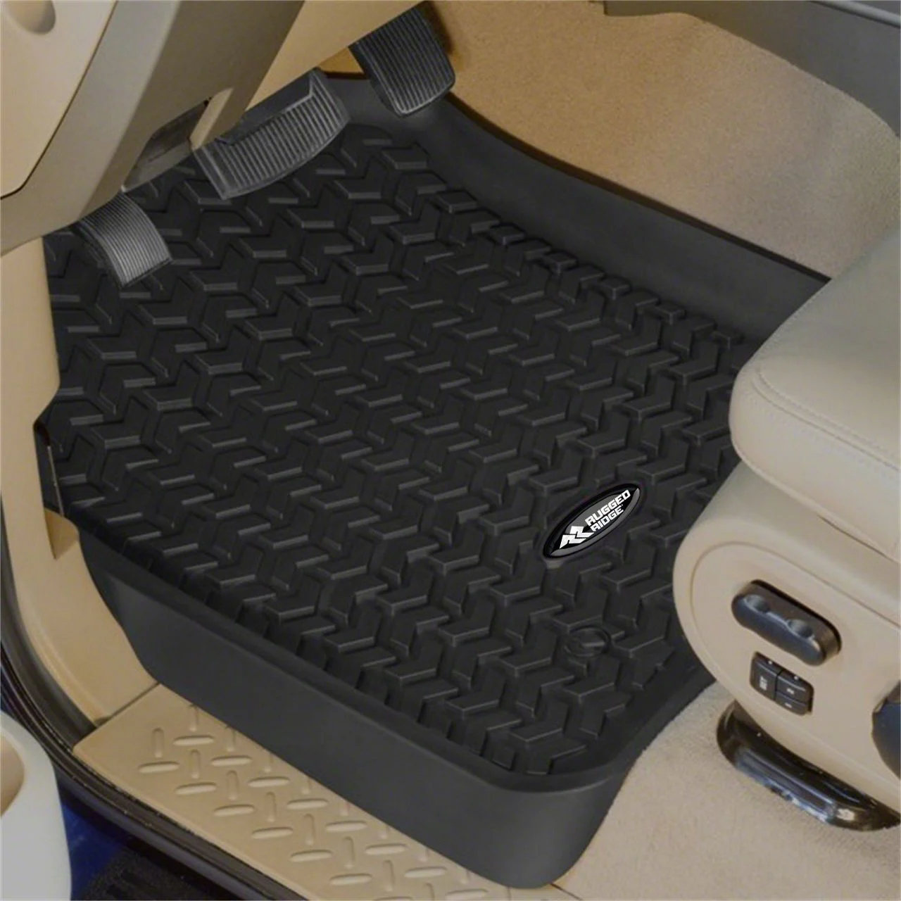 Rugged Ridge All-Terrain Front Floor Liners; Black (12.5-16 F-250 Super Duty)