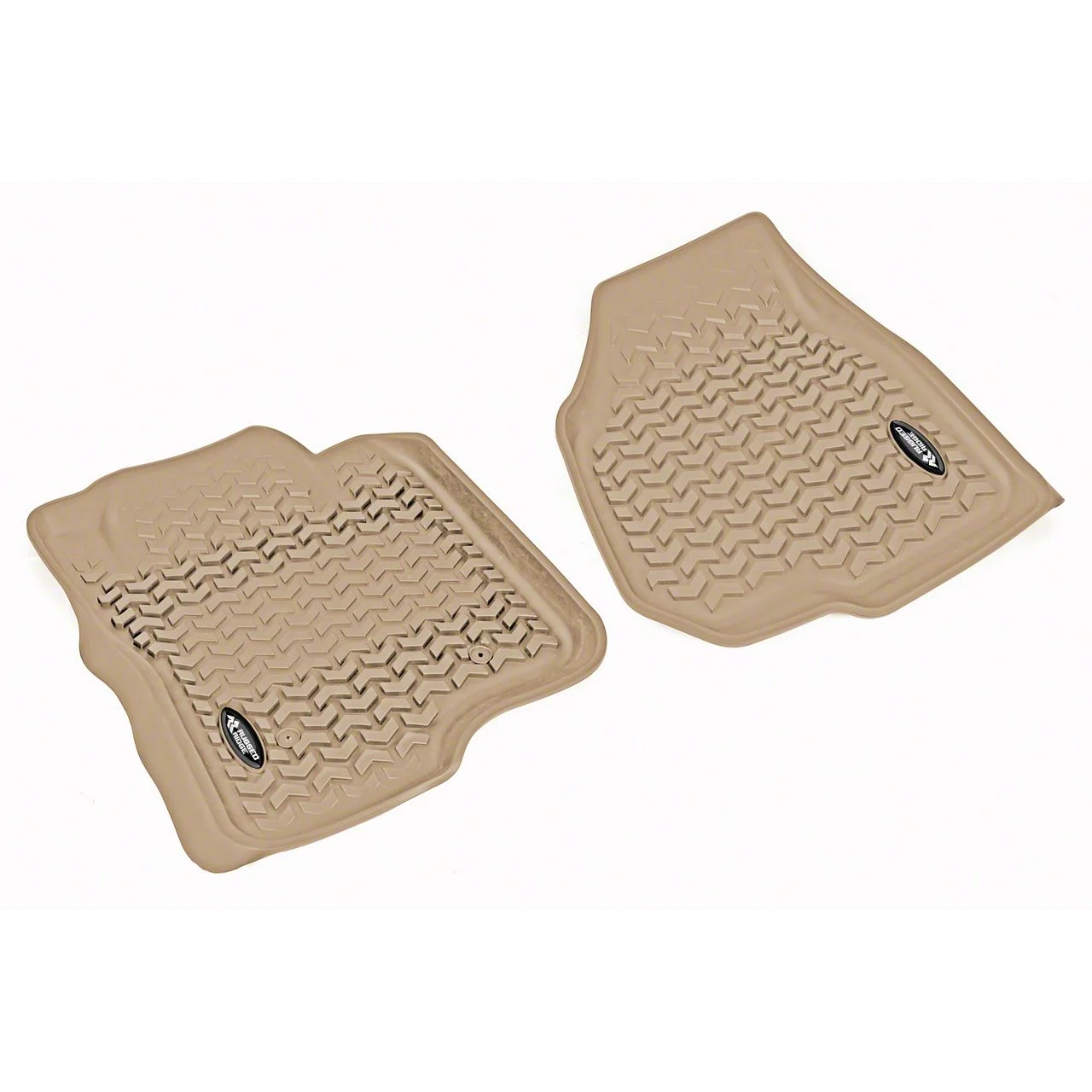 Rugged Ridge All-Terrain Front Floor Liners; Tan (11-12 F-250 Super Duty)