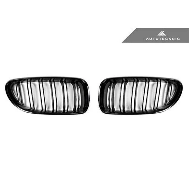 AutoTecknic Aero Replacement Glazing Black Dual Slats Front Grilles For BMW F06 640i