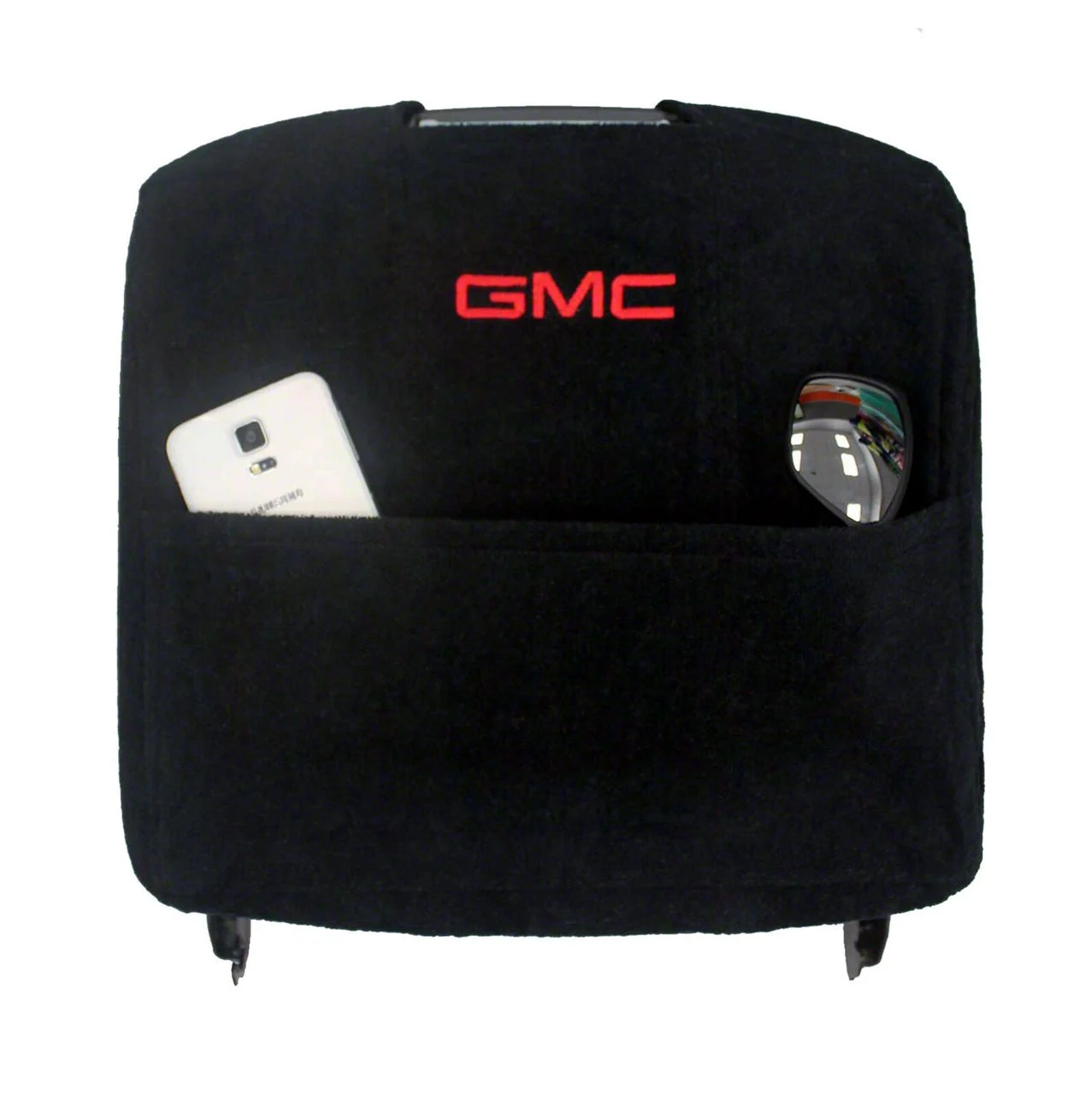Center Console Cover with GMC Logo; Black (15-19 Sierra 2500 HD w/ Bucket Seats)