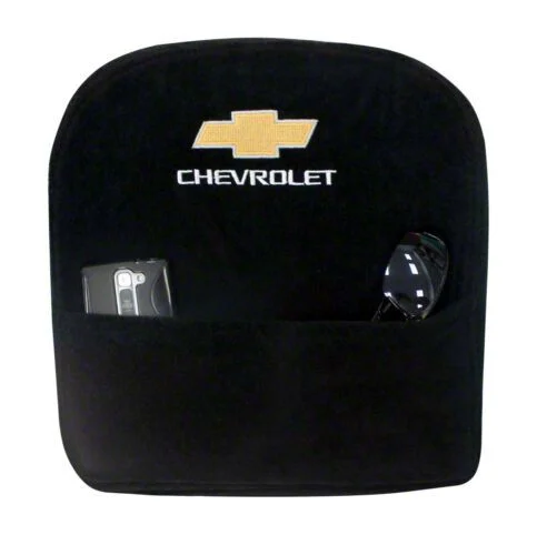 Center Console Cover with Chevrolet Bowtie Logo; Black (07-14 Silverado 2500 HD w/ Bucket Seats)