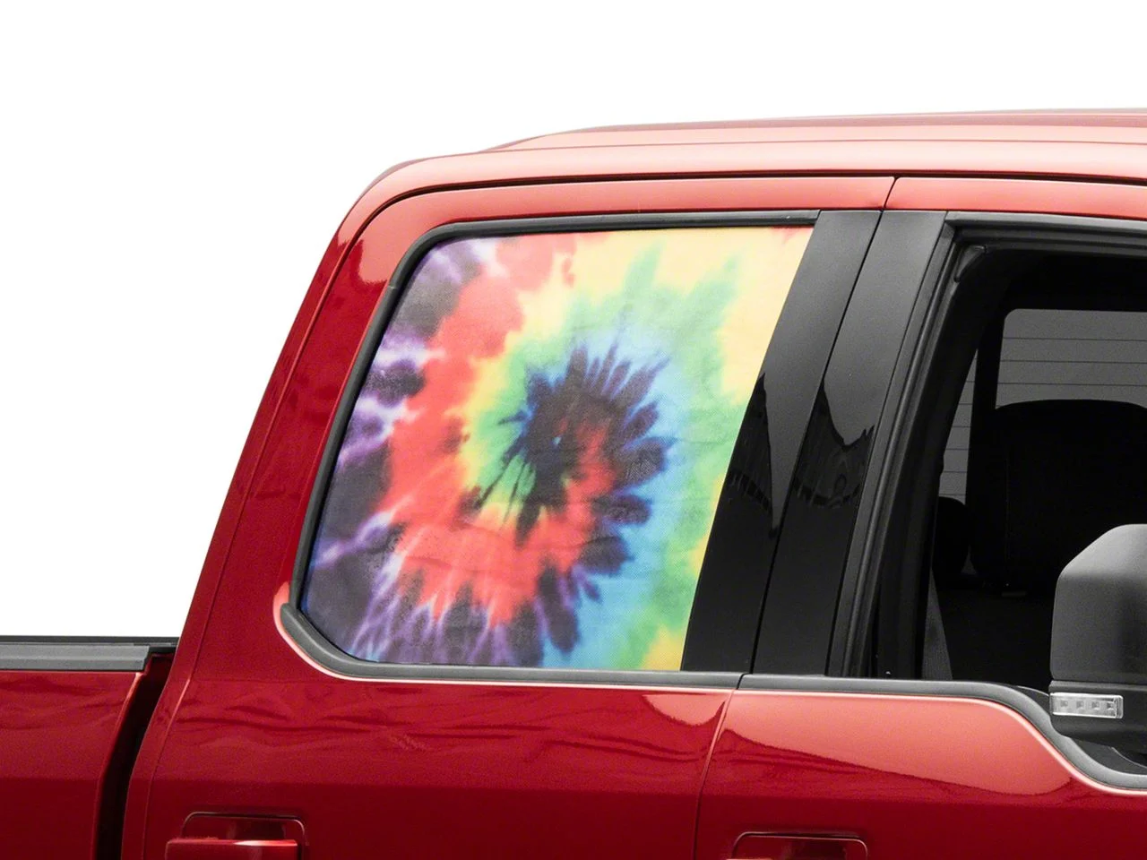 SEC10 Quarter Window Printed Decal; Tie Dye (15-20 F-150)
