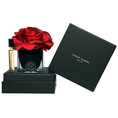 Set Herve Gambs: Ecorce Fauve, spray ambiente, 10 ml + fiore Couture nero, porcellana, diffusore Aroma Reed, nero