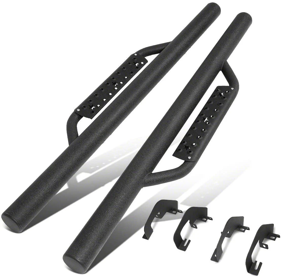 3-Inch Nerf Side Step Bars; Black (07-18 Sierra 1500 Regular Cab)