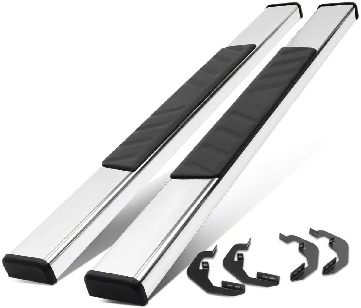 4.75-Inch Running Boards; Stainless Steel (07-18 Sierra 1500 Regular Cab)