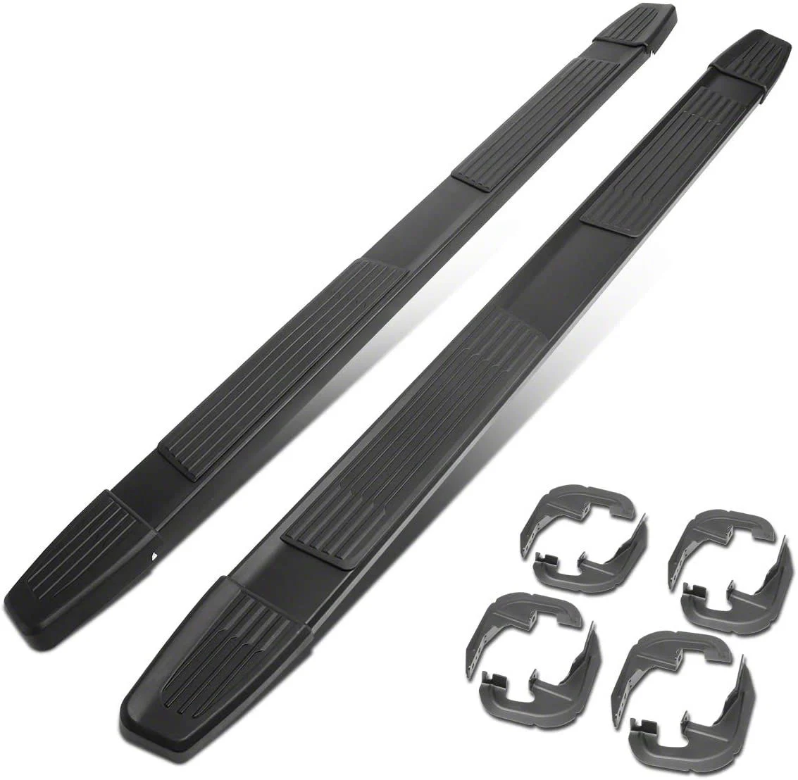 6-Inch Running Boards; Black (07-18 Sierra 1500 Crew Cab)