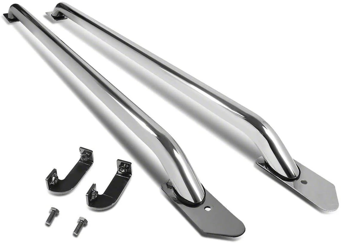 Bed Rails; Chrome (14-18 Sierra 1500 w/ 8-Foot Long Box)