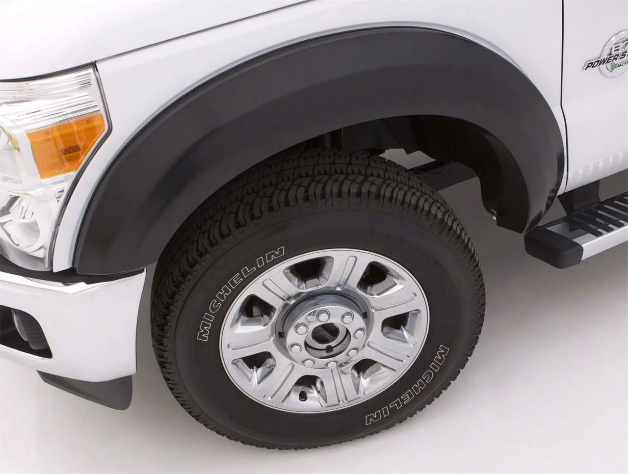 Elite Series Extra Wide Style Fender Flares; Front; Textured Black (07-13 Sierra 1500)