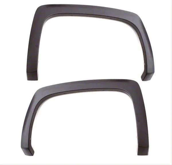 Elite Series Sport Style Fender Flares; Rear; Textured Black (14-15 Sierra 1500)