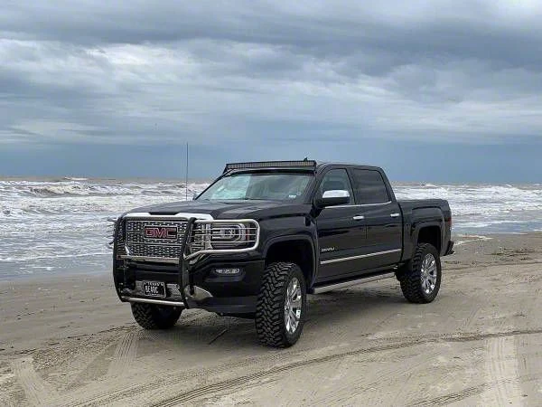 Grille Guard; Stainless Steel (14-18 Sierra 1500)