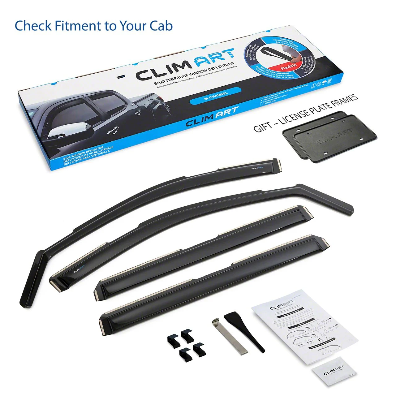 in-Channel Window Deflectors (19-26 Sierra 1500 Crew Cab)