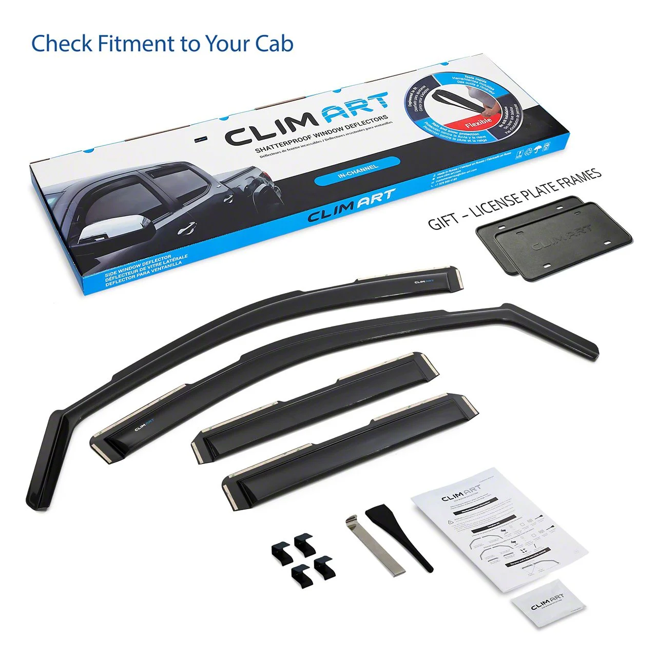 in-Channel Window Deflectors (19-26 Sierra 1500 Double Cab)