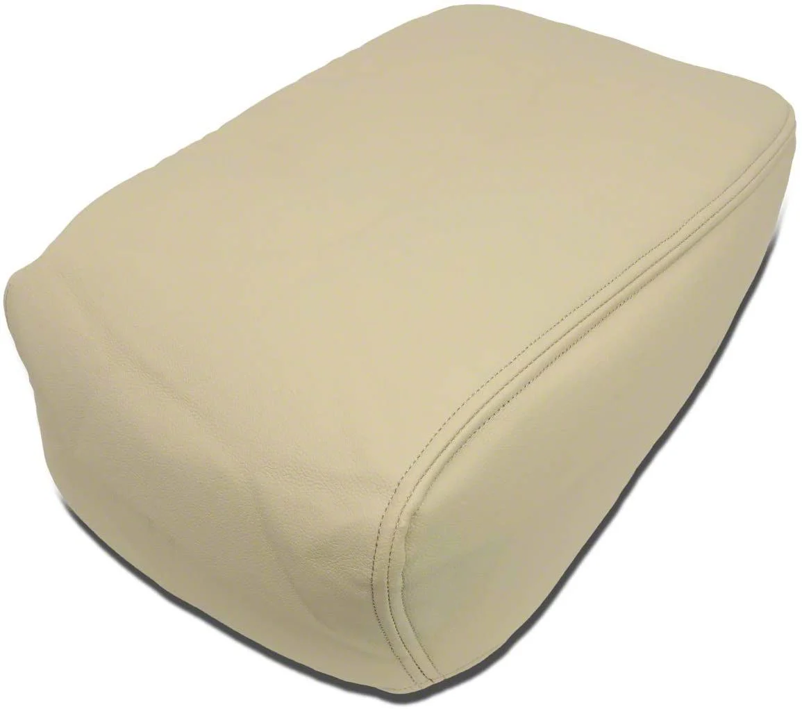 Leather Center Console Lid Cover; Tan (07-13 Sierra 1500)