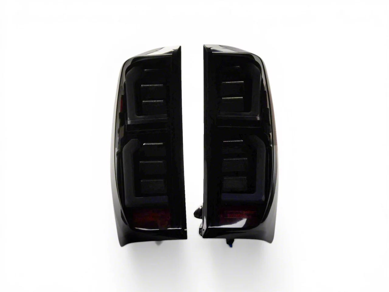 LED Tail Lights; Black Housing; Smoked Lens (19-26 Sierra 1500 w/ Factory Halogen Tail Lights)