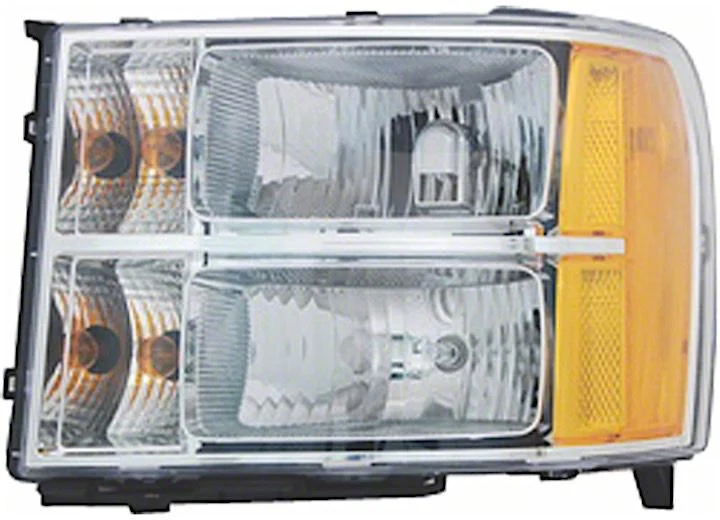CAPA Replacement Headlight; Chrome Housing; Clear Lens; Passenger Side (07-13 Sierra 1500)