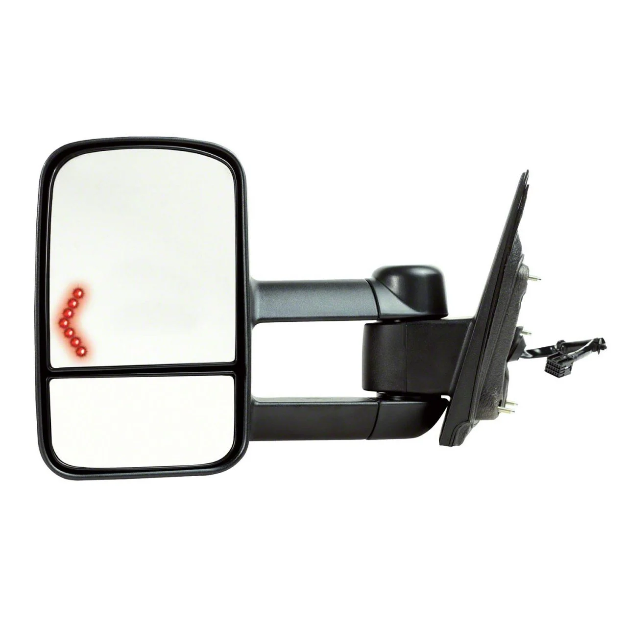 OEM Style Extendable Powered Towing Mirror with Turn Signal; Driver Side (14-19 Sierra 1500)