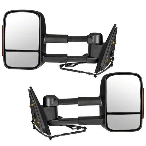 Powered Heated Manual Folding Towing Mirrors with Amber Turn Signal Lens (07-13 Sierra 1500)