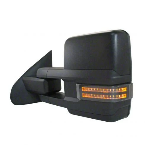 Powered Heated Manual Folding Towing Mirrors with Smoked Turn Signal Lens (14-18 Sierra 1500)