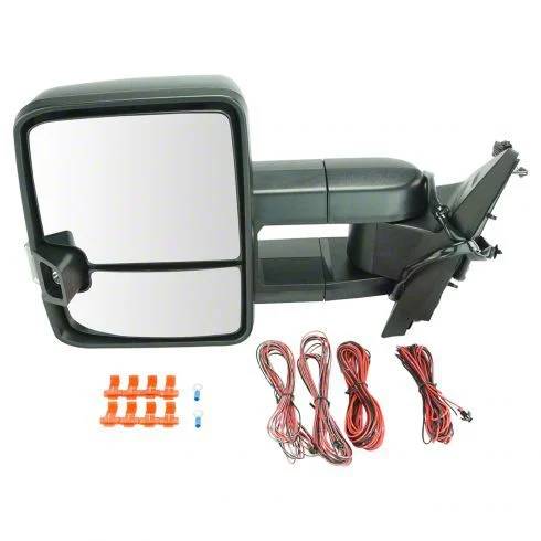 Powered Heated Manual Folding Towing Mirrors with Smoked Turn Signal Lens (07-13 Sierra 1500)