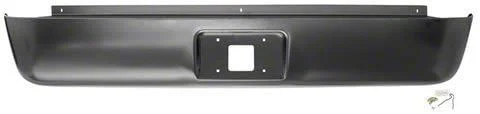 Steel Roll Pan with License Plate Cutout; Unpainted (07-10 Sierra 1500)