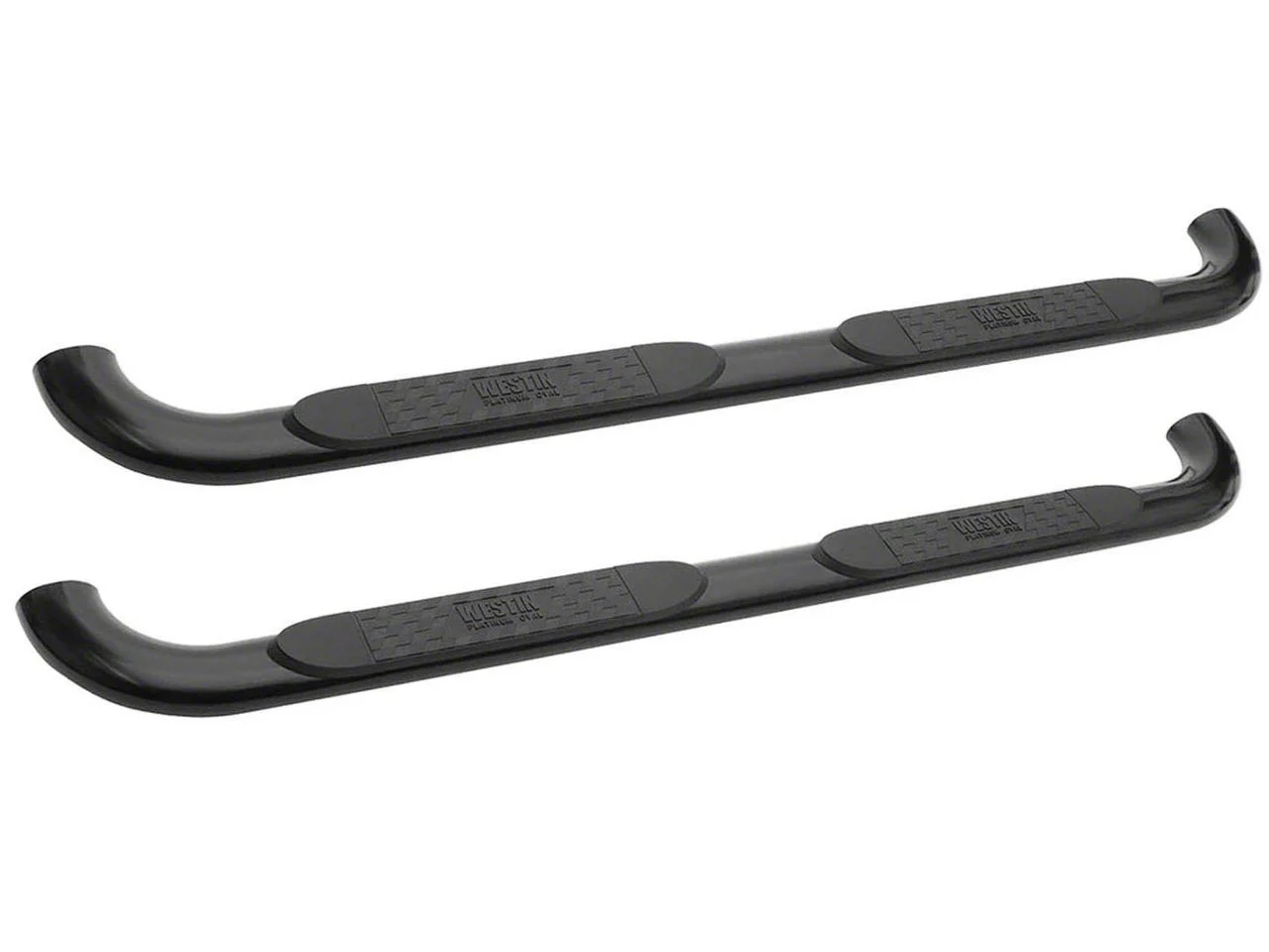Westin Platinum 4-Inch Oval Side Step Bars; Black (14-18 Sierra 1500 Crew Cab)