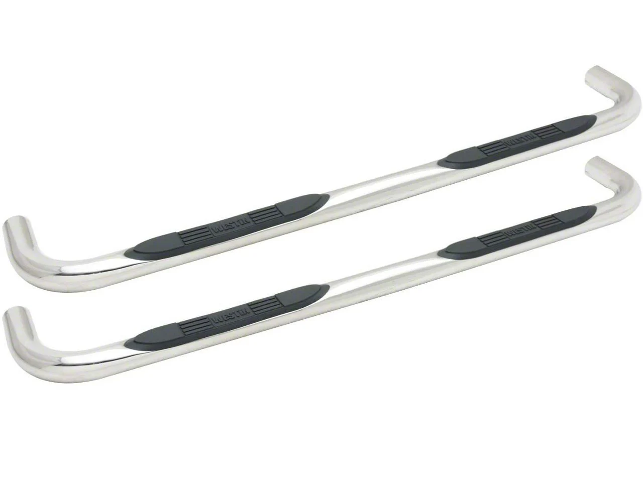 Westin E-Series 3-Inch Nerf Side Step Bars; Stainless Steel (14-18 Sierra 1500 Double Cab)