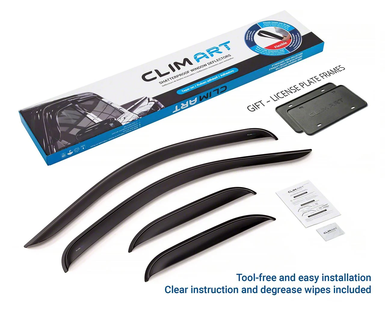 Tape-On Window Deflectors (07-13 Sierra 1500 Extended Cab)