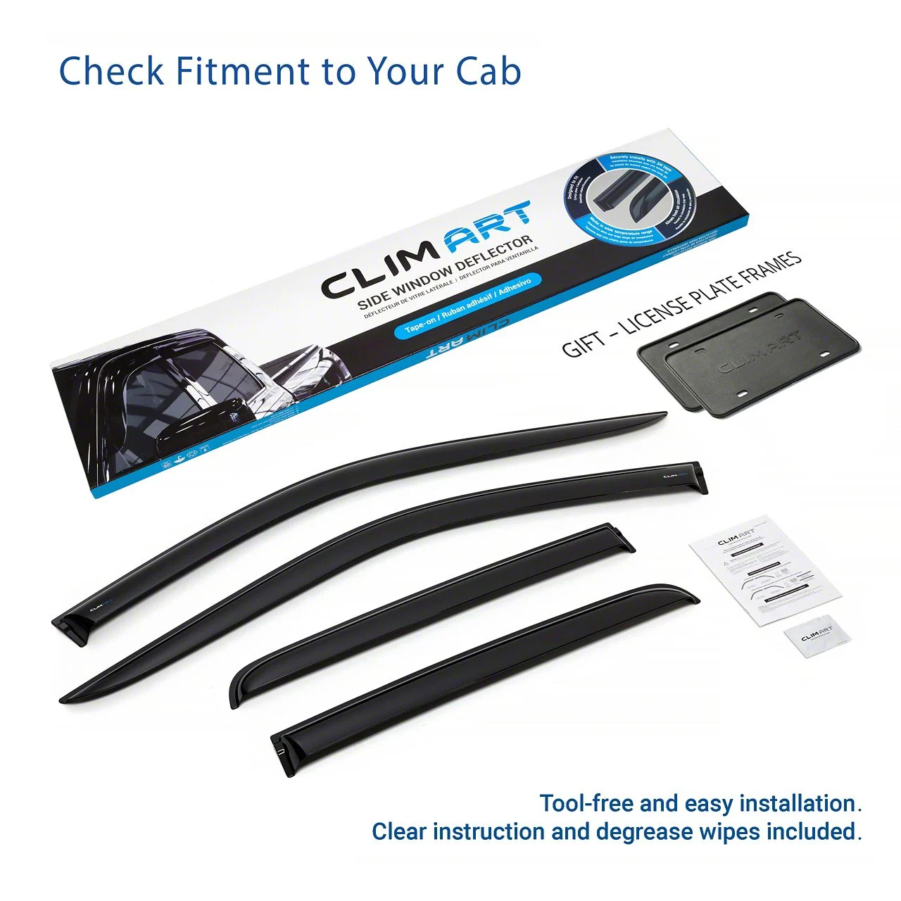 Tape-On Window Deflectors (19-26 Sierra 1500 Double Cab)