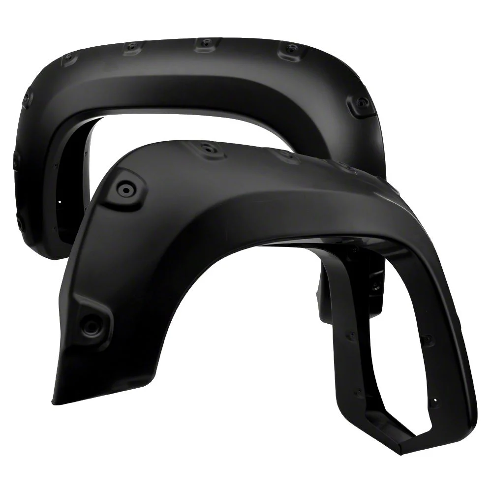 Terrain Fender Flares; Smooth Matte Black (07-13 Sierra 1500)