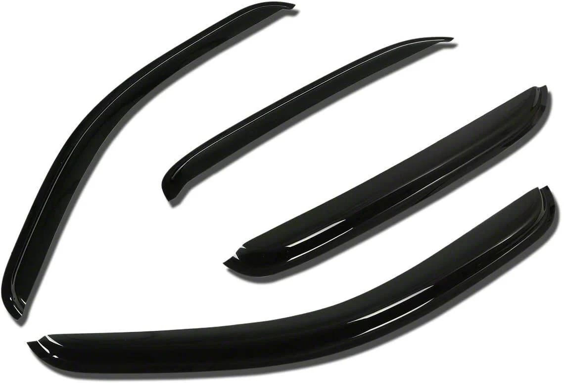 Window Visors; Dark Smoke; Front and Rear (07-13 Sierra 1500 Crew Cab)
