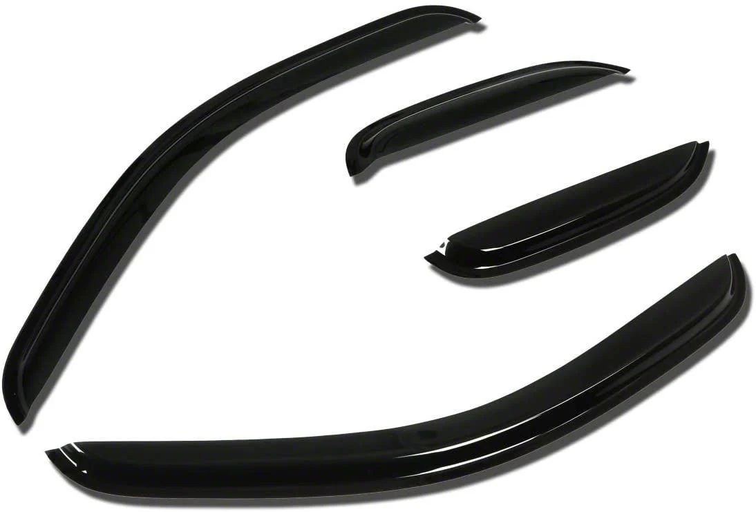 Window Visors; Dark Smoke; Front and Rear (07-13 Sierra 1500 Extended Cab)