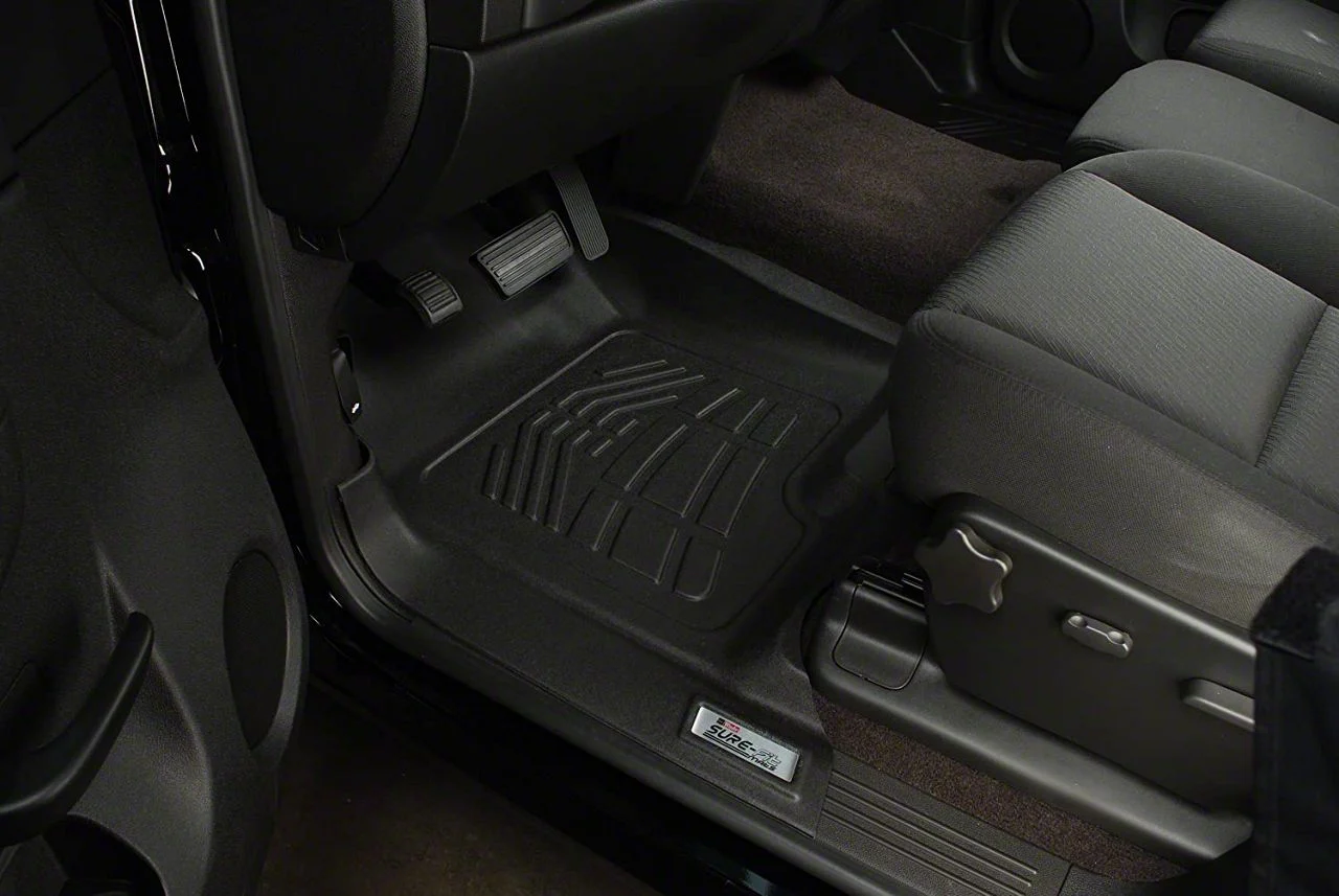 RedRock Sure-Fit Front Floor Liners; Black (07-14 Sierra 2500 HD)